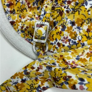 Abercrombie & Fitch Ruffle Floral Yellow Bikini Swim Top‎ Size S thumbnail 7
