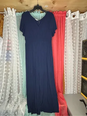 Maurices Navy Short Sleeve V-Neck Jumper thumbnail 2