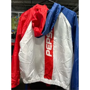 Pepsi Cola Wind Breaker Jacket Zip Up Retro Logo Spell Out Women's Size Medium thumbnail 7
