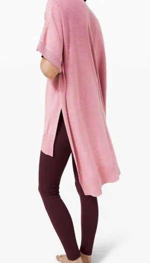 Lululemon Be At Ease Poncho Cashmere Blend Pink thumbnail 3