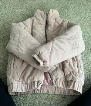 Lush Clothing Baby Pink Corduroy Bomber Puffer Jacket thumbnail 1
