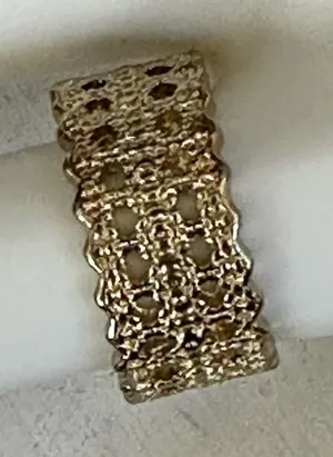 Gold tone band ring thumbnail 1