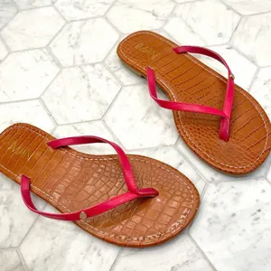 IMAN Pink and Tan‎ Flip Flop Sandals Size 8.5 Casual thumbnail 4