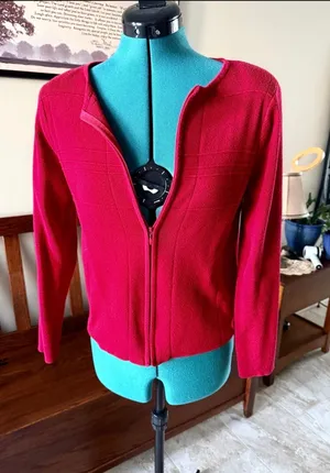 Christopher & Banks Red Cardigan size small thumbnail 1