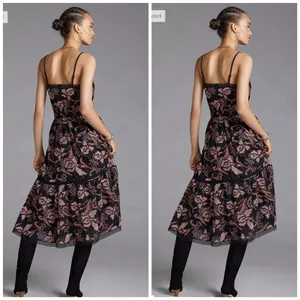 Anthropologie Embroidered Maxi Dress thumbnail 4