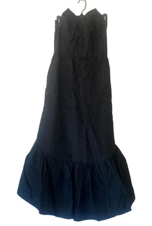 Vintage Black Sweetheart‎ Strapless Tiered Dress Size M thumbnail 1
