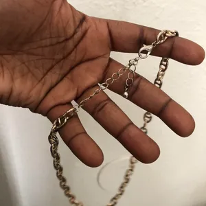 Vintage 1990s classy simple gold chain link necklace thumbnail 4