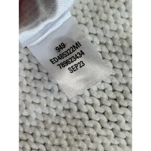 NEW Open Edit Cropped‎ Chunky Sweater Cream White Open Back Tie Bow Womens Small thumbnail 5