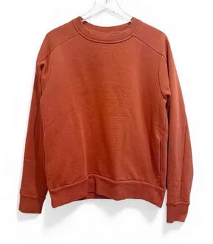 PACT Organic Cotton‎ Polyeater Blend Crewneck Sweatshirt in Burnt Orange Small thumbnail 1