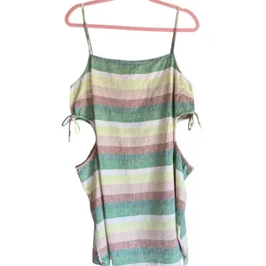 aerie Linen Blend Striped Multi Color Women’s Dress Size XL NWT thumbnail 7