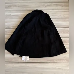Commense Cape Coat with Gold Buttons Black Medium NWT IN PACKAGE thumbnail 6