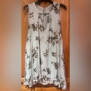 Free People Snap Out of It Tree Swing Tunic Mini Dress Faded Floral‎ Size Medium thumbnail 12