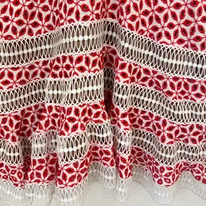 Bardot Camille Eyelet deep red Mini Dress size 6 thumbnail 3