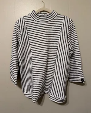 By Anthropologie One Upon a dream Striped Long-Sleeve Crewneck Shirt thumbnail 1