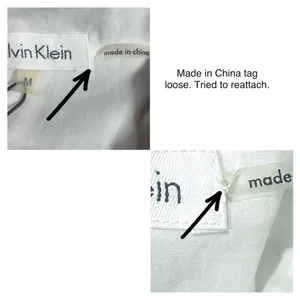 Calvin Klein White Sleeveless Button Front Collared Top Blouse Size Medium NWT thumbnail 5