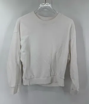 Nation LTD Women's Crew Neck Pull Long Sleeve White Jovie Sweatshirt size small thumbnail 1