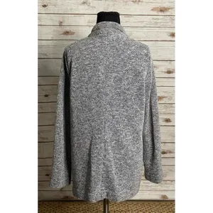 Topshop classic black/white tweed open front knit cardigan jacket Size 6 thumbnail 5