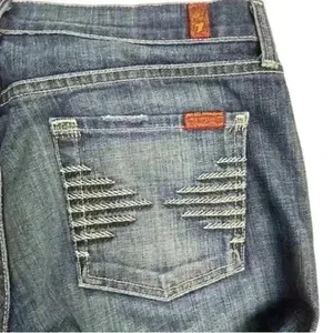 7 For All Mankind Women's Bootcut‎ Jeans Size 28 Dark Blue Stretch Denim thumbnail 6