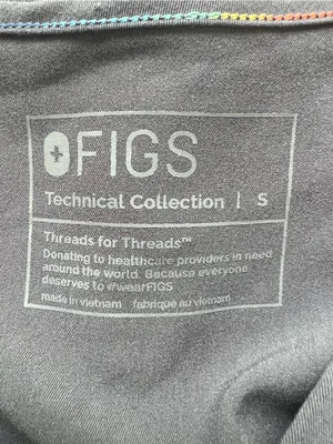 FIGS Technical Collection Charcoal Grey Chisec One-Pocket V-Neck Scrub Top Small thumbnail 4