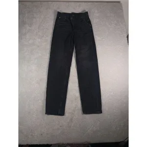 American Eagle Super High Rise Baggy Straight Jeans Womens 2 Long Denim Black thumbnail 2