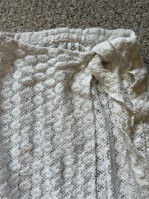 Cotton On Body Open Mesh Beach Sarong Wrap Skirt White Knit Size Women’s Medium thumbnail 8