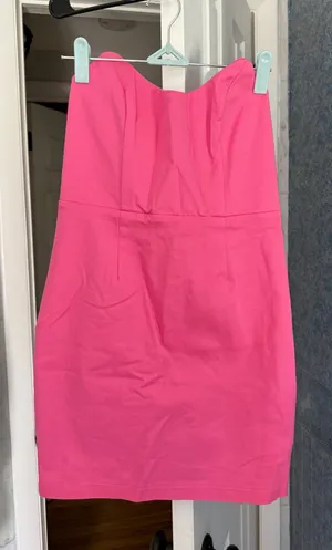superdown pink strapless dress thumbnail 1