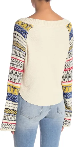 Free People Fairground Thermal Sweater Top thumbnail 3