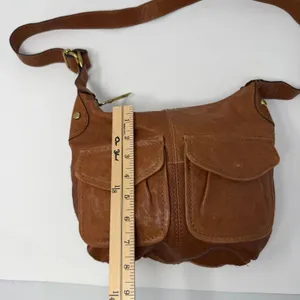 Fossil Long Live Vintage Crossbody Bag Cognac Leather Utility Women Small thumbnail 6