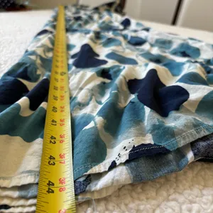 Breezy Boho Smocked Midi Dress - Blue Abstract Watercolor Polka Dot (100% Cotton thumbnail 4