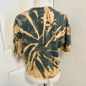 Gildan Vintage Alabama Tie Crop Tie Dye Tee G2 thumbnail 3