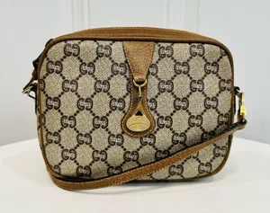 GUCCI PLUS GG Pattern Mini Shoulder Bag PVC Leather Brown ( Vintage) thumbnail 1