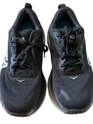 Hoka one Bondi 8 women’s running shoes size 9 black and white thumbnail 2
