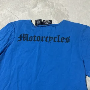 Harley Davidson Women's SZ XL Long Sleeve Made In USA Grunge Biker Motorcycle thumbnail 10