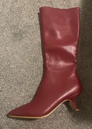 Avidlove Red leather boots thumbnail 1