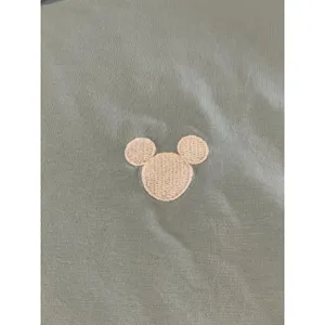 Disney Long Sleeve Top Sage Green Embroidered Mickey Size L thumbnail 2