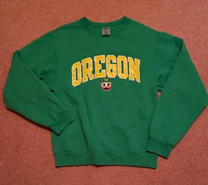 Jerzees Green Oregon Women's Crewneck Sweater thumbnail 1