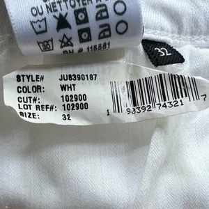 7‎ For All Mankind Cropped Wide Leg White Jeans Size 32 New thumbnail 5