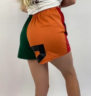 Custom Reworked Patchwork Shorts Red Size M thumbnail 3