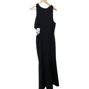 AQUA Scuba Crepe Cut Out Evening Gown Womens 16 Black New Formal‎ Maxi Dress thumbnail 2