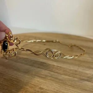 Gold Handmade Wire Swirl Belly Chain Belt or Headband Festival Piece thumbnail 4