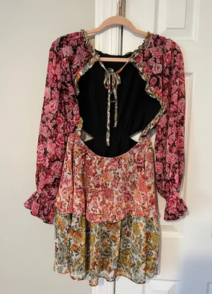 Floral Cut-out Mini Dress thumbnail 2