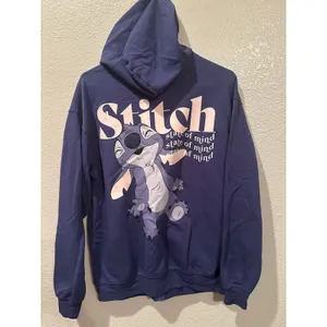 Disney Stitch State of Mind Blue Full Zip Jacket Hoodie M thumbnail 4