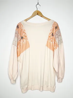 We The Free People Feelin’ It Soft Peach Pullover Top Shirt Extra Small XS thumbnail 7