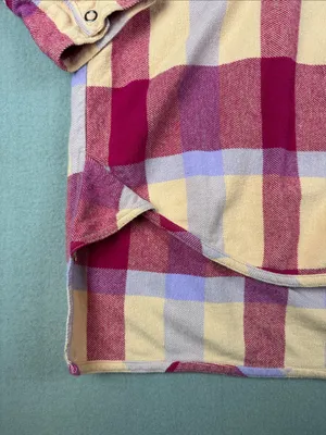 We The Free Pink Izzy Lavender/Pink Plaid Cargo Shirt/Shacket Size: Medium thumbnail 4