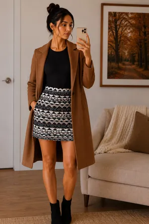 Atmosphere Embellished Aztec Mini Skirt | Beaded Sequin Festival Skirt | Size 2 thumbnail 2