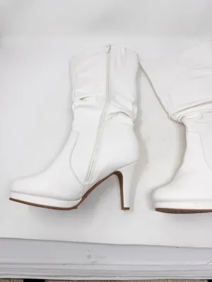 White Calf Boots size 8.5 Top Moda Retro Western Heeled Boots thumbnail 7
