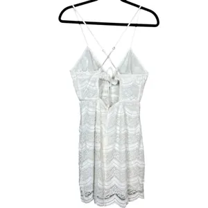 For Love and Lemons Mimi Mini White Lace Dress Size Medium NWT thumbnail 6