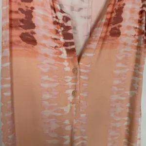 Sz S Tart $108 MSRP NWOT Rayon Peach Tie Die Jumpsuit thumbnail 6