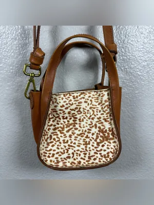 Madewell Micro Sydney Brown and Cream cheetah Print Crossbody Bag thumbnail 2