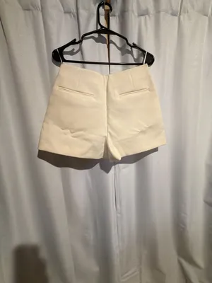 Zara Asymmetrical Wrap Skort White Size M thumbnail 4